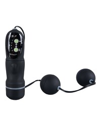 Vibrating Black Velvet Balls: Vibro-Liebeskugeln, schwarz